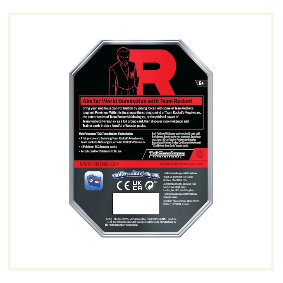 Pokémon TCG Destined Rivals Team Rocket Tin