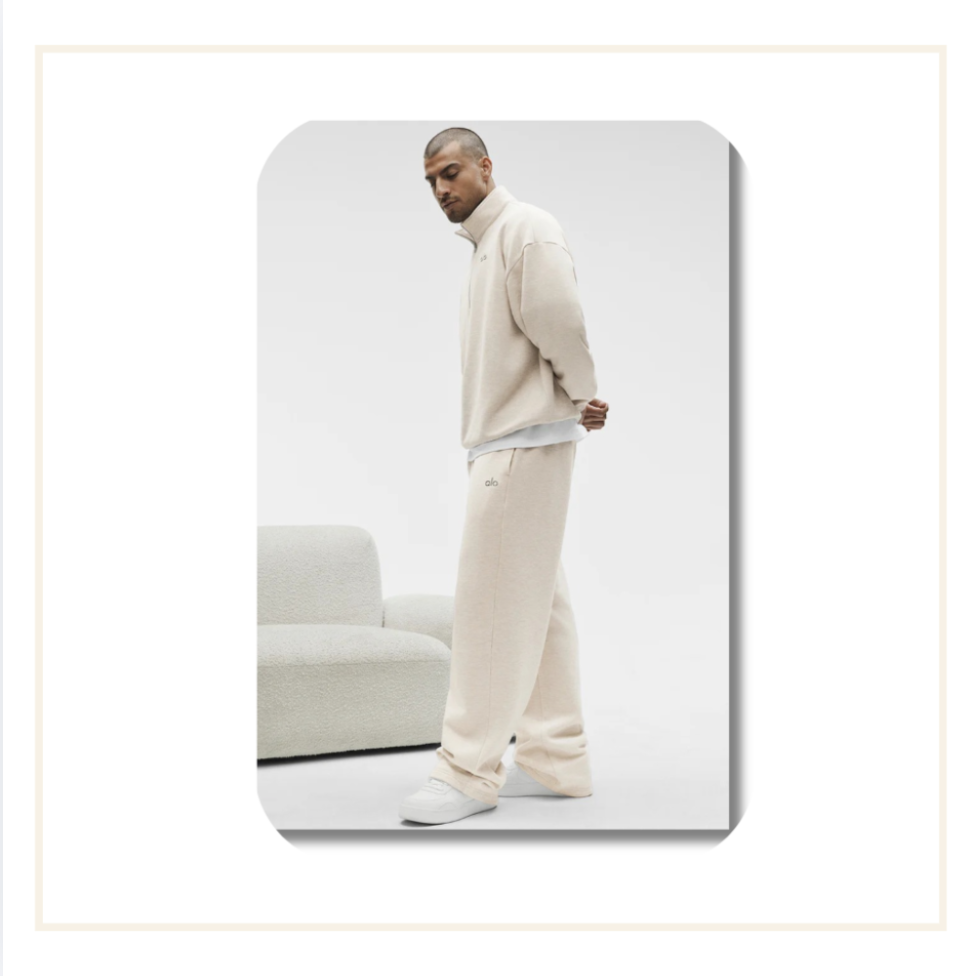 Alo Accolade Straight Leg Sweatpant Oatmeal Heather
