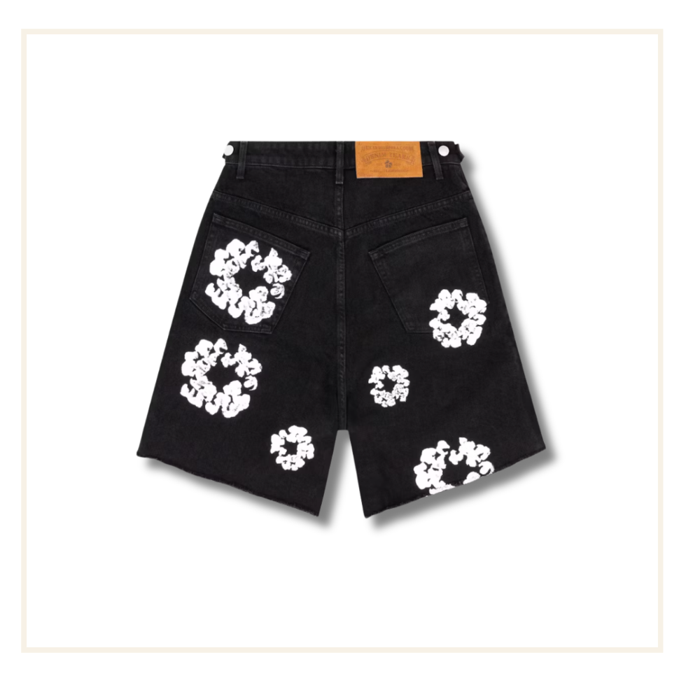 Denim Tears The Cotton Wreath Jean Short Black