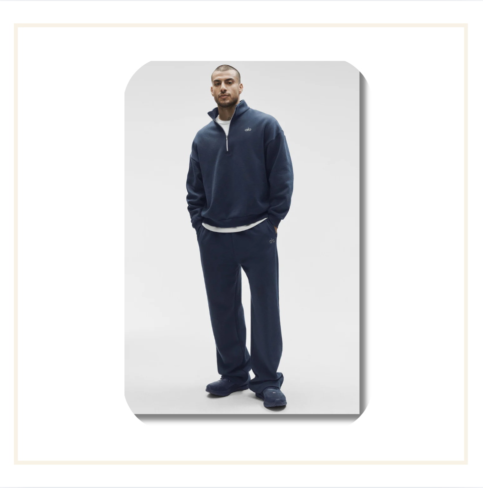 ALO Accolade Straight Leg Sweatpant Navy