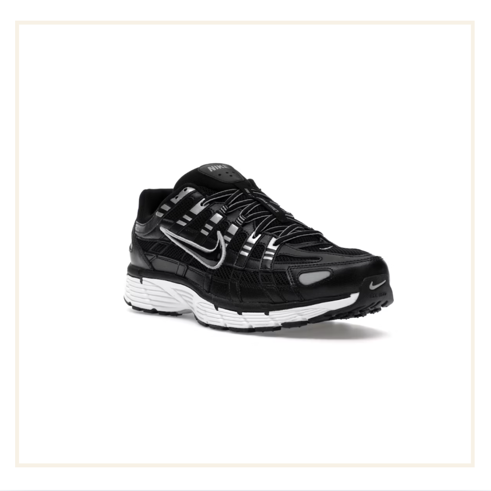 Nike P-6000 Black White Metallic Silver