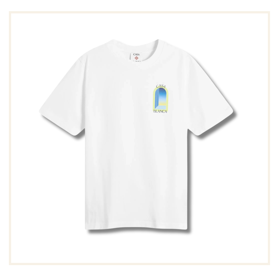 Casablanca Bright White Jersey Arches T-Shirt