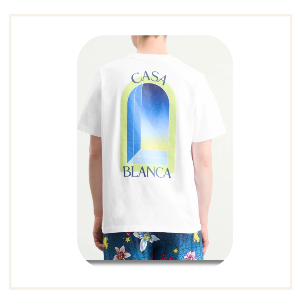Casablanca Bright White Jersey Arches T-Shirt