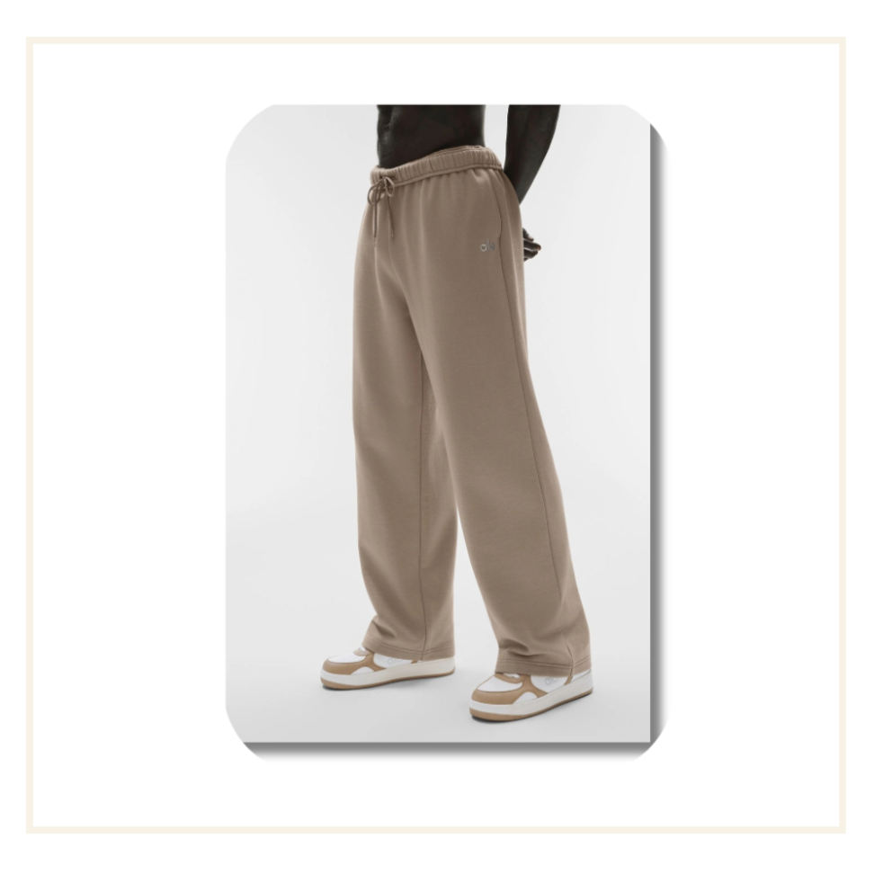 Alo Accolade Straight Leg Sweatpant Gravel