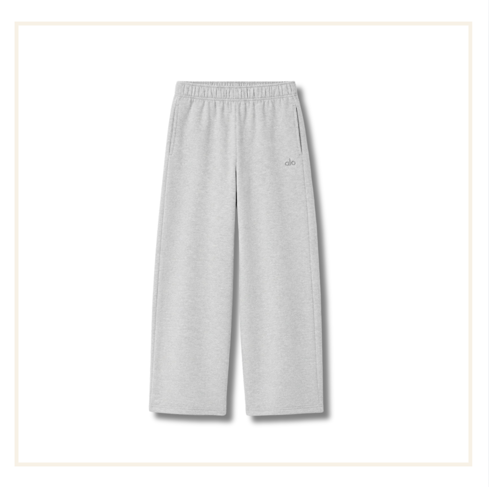 ALO Accolade Straight Leg Sweatpant Athletic Heather Grey