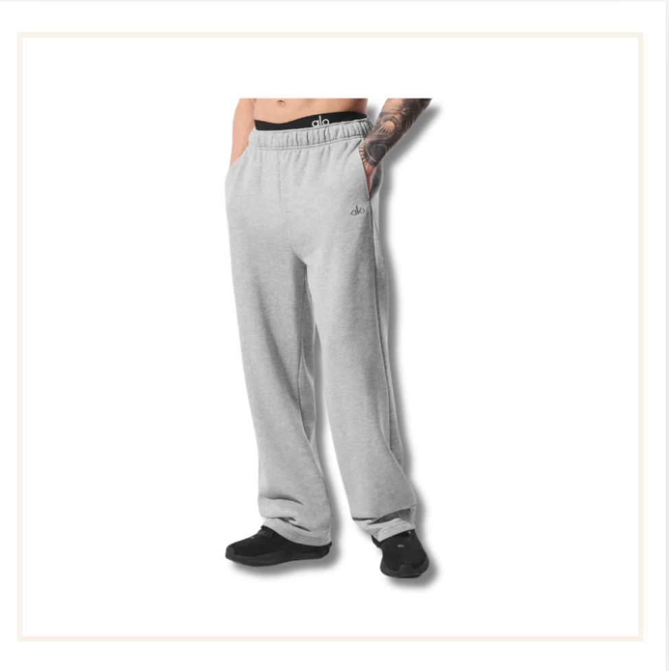 ALO Accolade Straight Leg Sweatpant Athletic Heather Grey