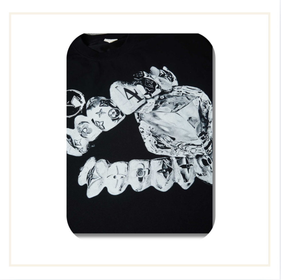 Noissey Liquid Chrome Monogram T-Shirt Black