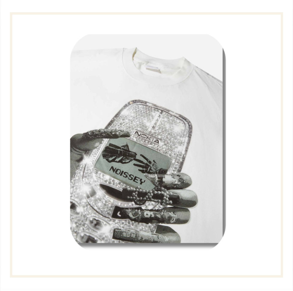 Noissey Nokia Nail Diamond T-Shirt White