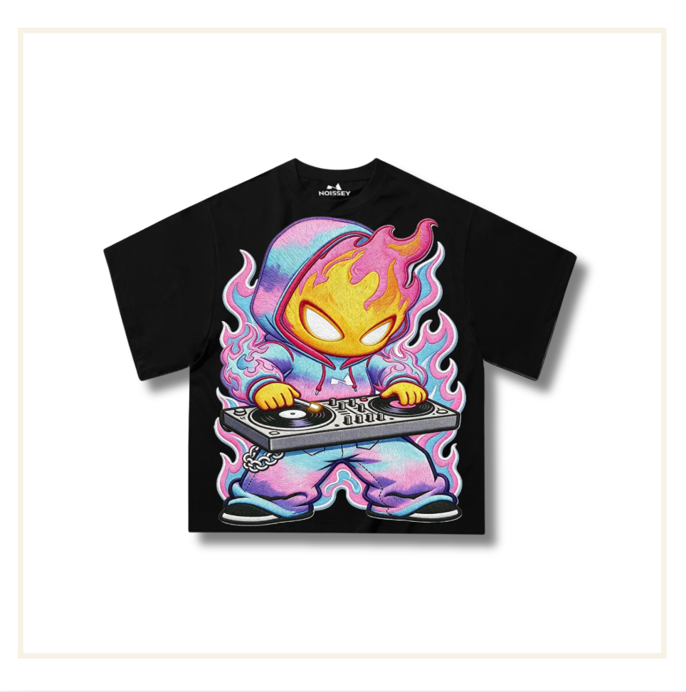 Noissey Rainbow Tie-Dye DJ Skater T-Shirt