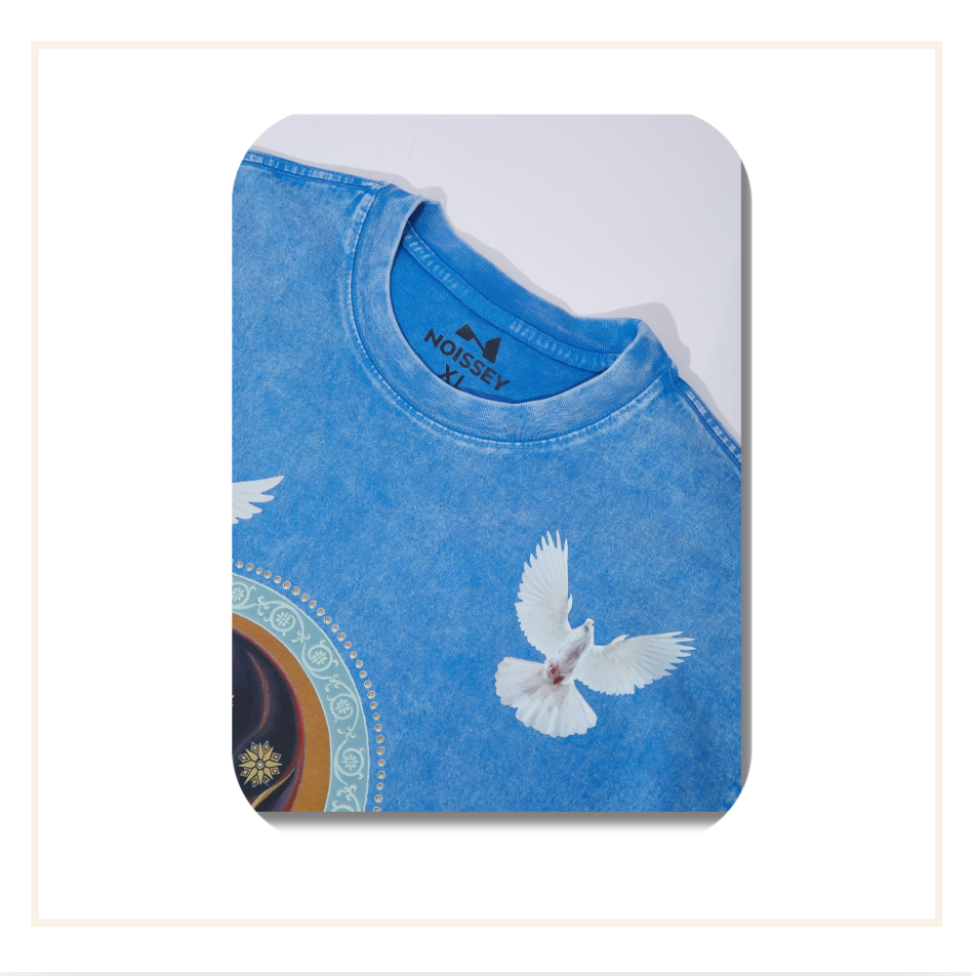 Noissey Black Madonna T-Shirt Washed Blue
