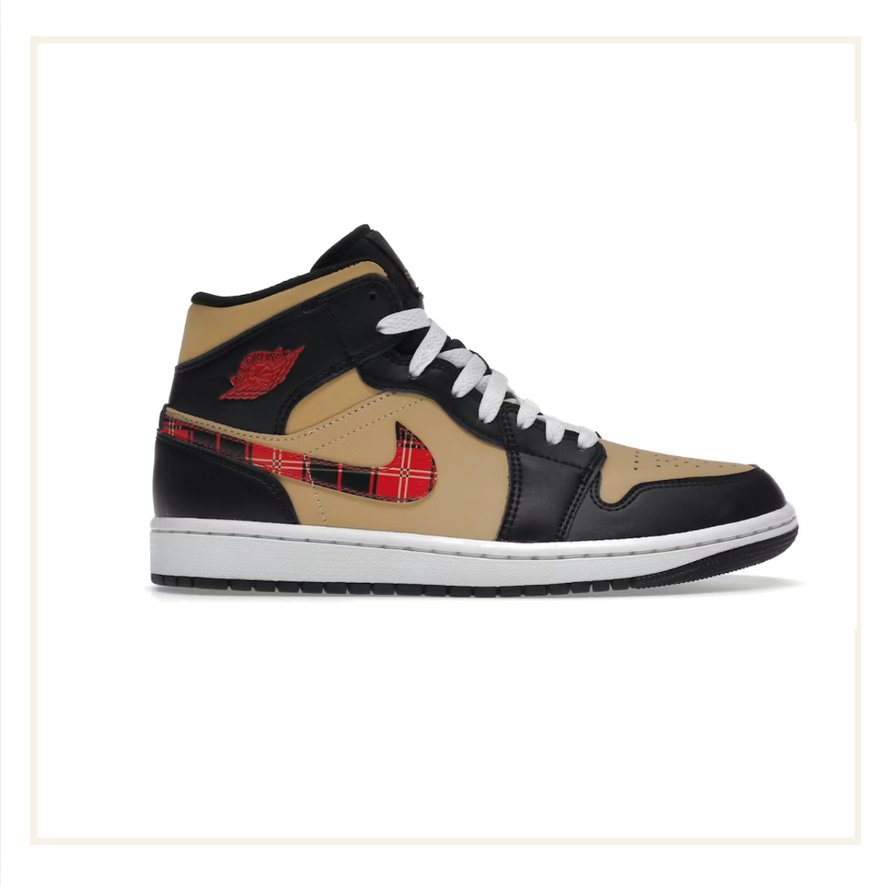 Air Jordan 1 Mid Tartan Swoosh