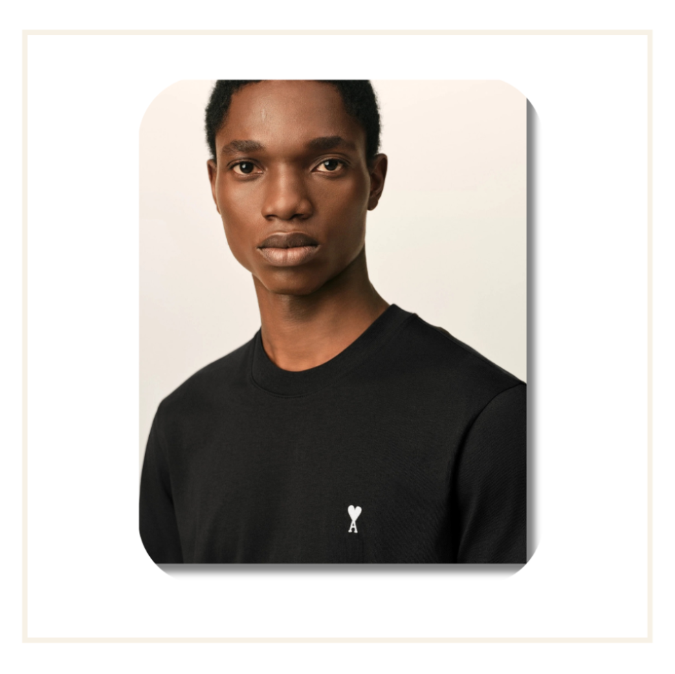 Ami Paris Ami De Coeur Cotton T-Shirt Black/White