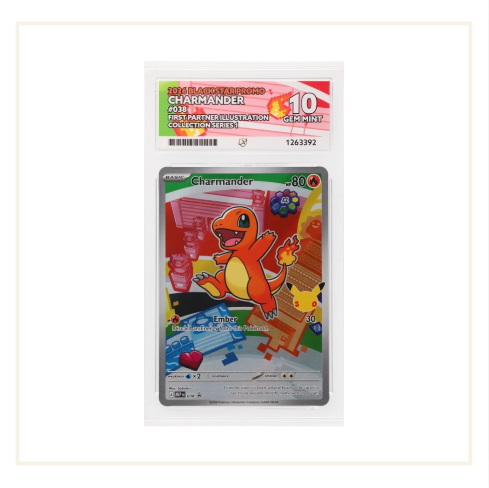 Pokémon Black Star Promo Charmander #38 First Partner Illustration Collection Series 1 (Grade ACE 10)
