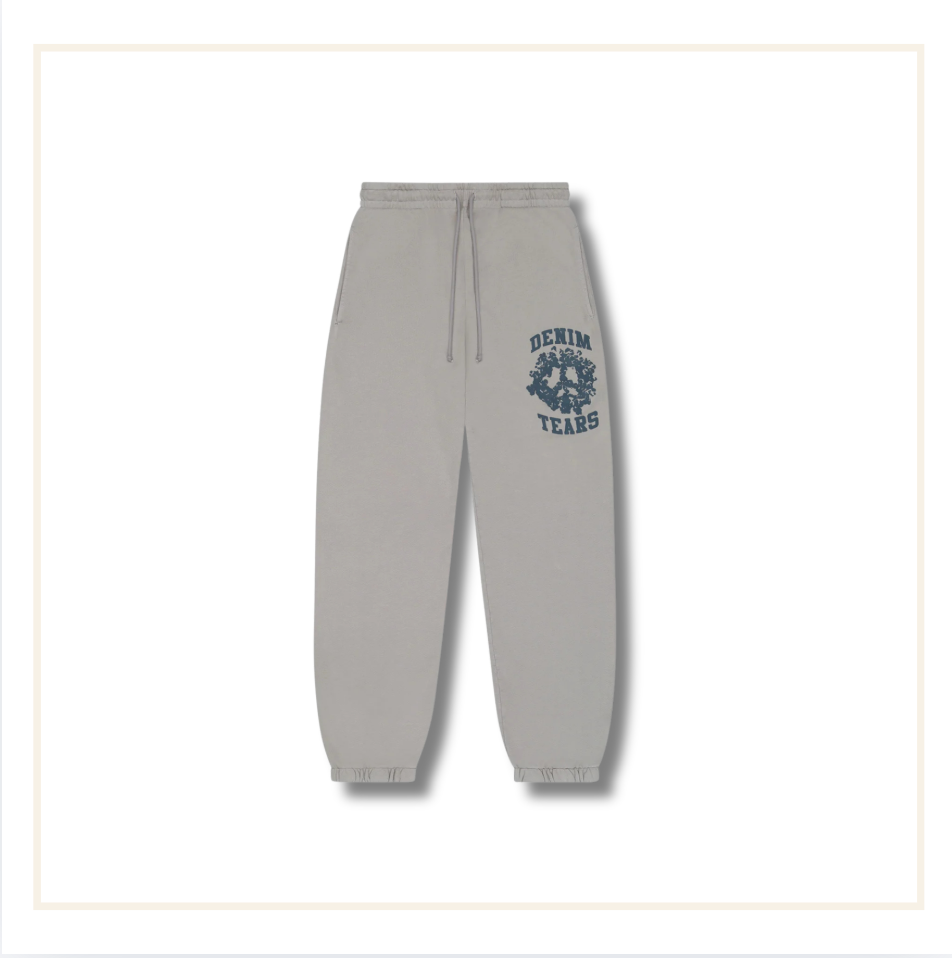 Denim Tears University Sweatpants Grey Blue