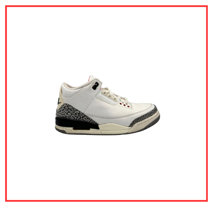Air Jordan 3 Retro White Cement (Preloved) UK 7.5