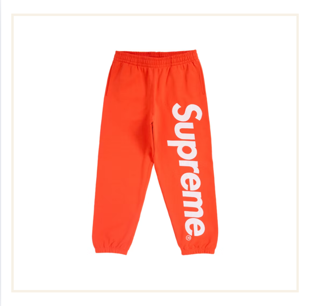 Supreme Satin Applique Hooded Sweatshirt (FW24) Orange (Set)