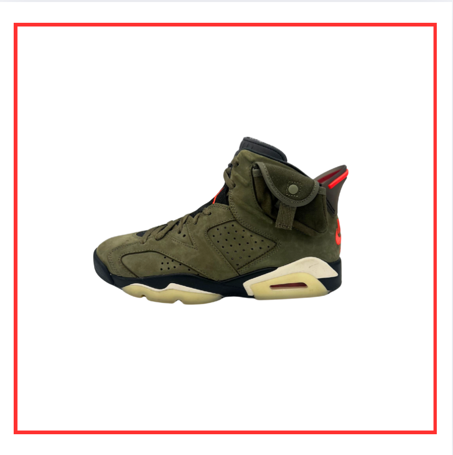 Travis Scott x Air Jordan 6 Olive (2019) (Preloved) UK 7.5