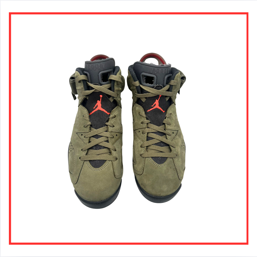 Travis Scott x Air Jordan 6 Olive (2019) (Preloved) UK 7.5