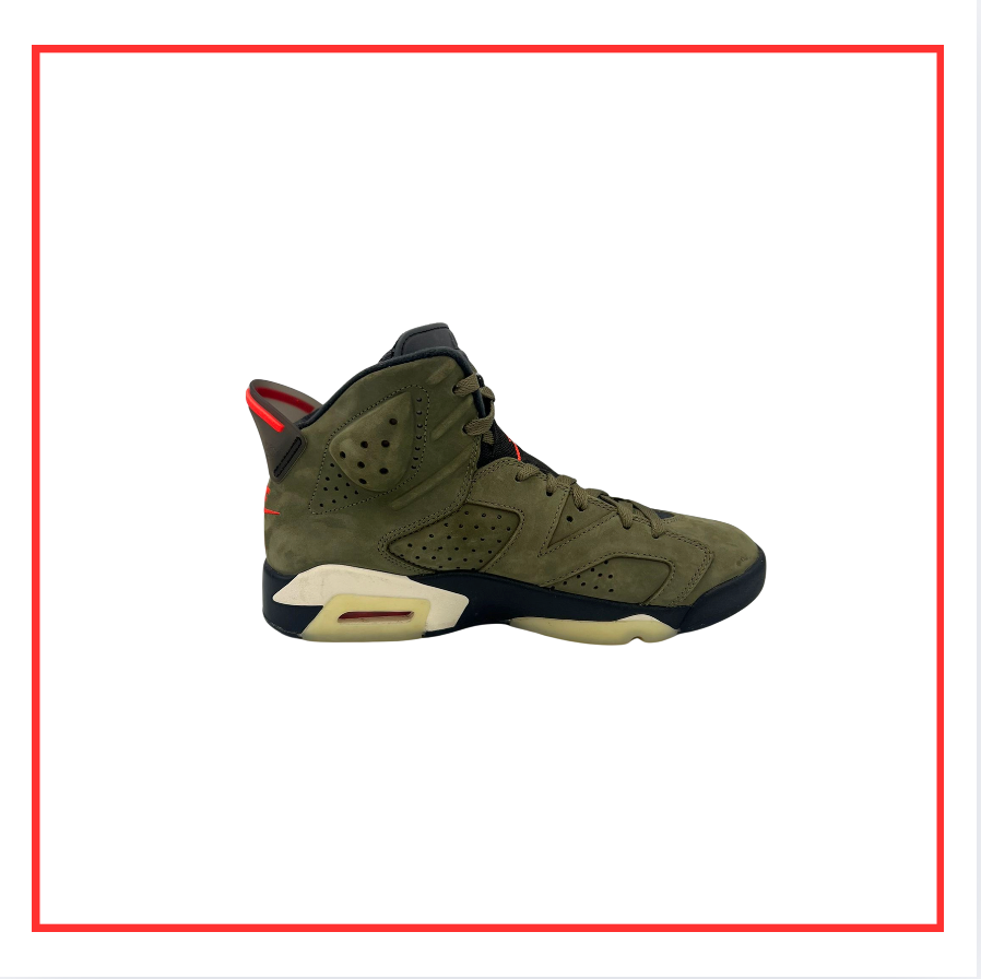 Travis Scott x Air Jordan 6 Olive (2019) (Preloved) UK 7.5