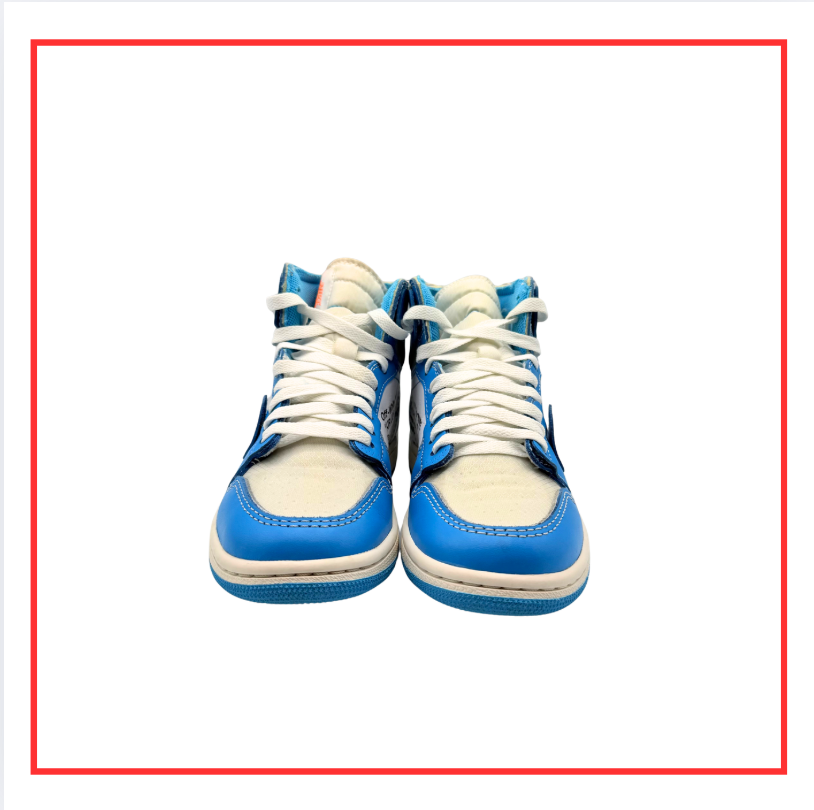 Off-White™️ x Air Jordan 1 Retro High University Blue (Preloved) UK 4