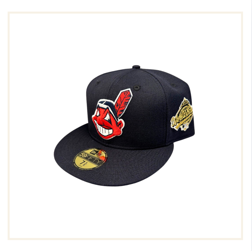 Cleveland Indians Chief Wahoo New Era 1995 World Series Grey UV Fitted Hat