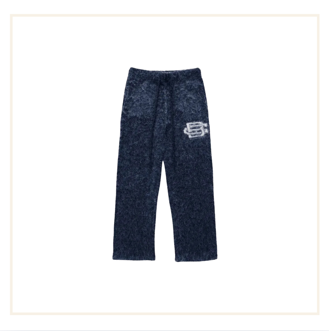 Bénir Mohair Knit Jogger Navy