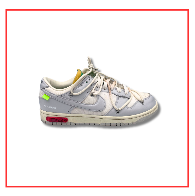 Off-White x Nike Dunk Low White Lot 25 (Preloved) UK 8.5
