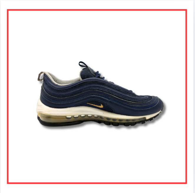 Nike Air Max 97 Midnight Navy Metallic Gold (Preloved) UK 7