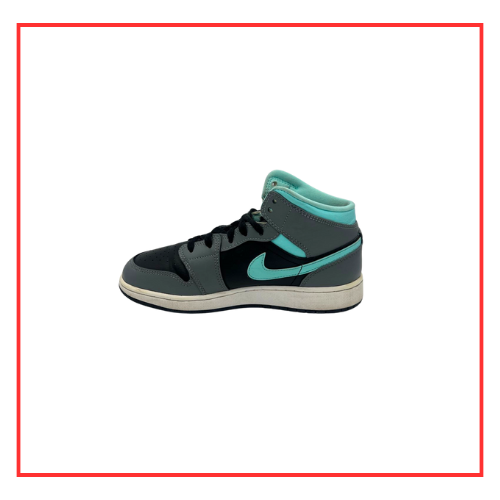 Air Jordan 1 Mid Grey Aqua (Preloved) UK 5.5