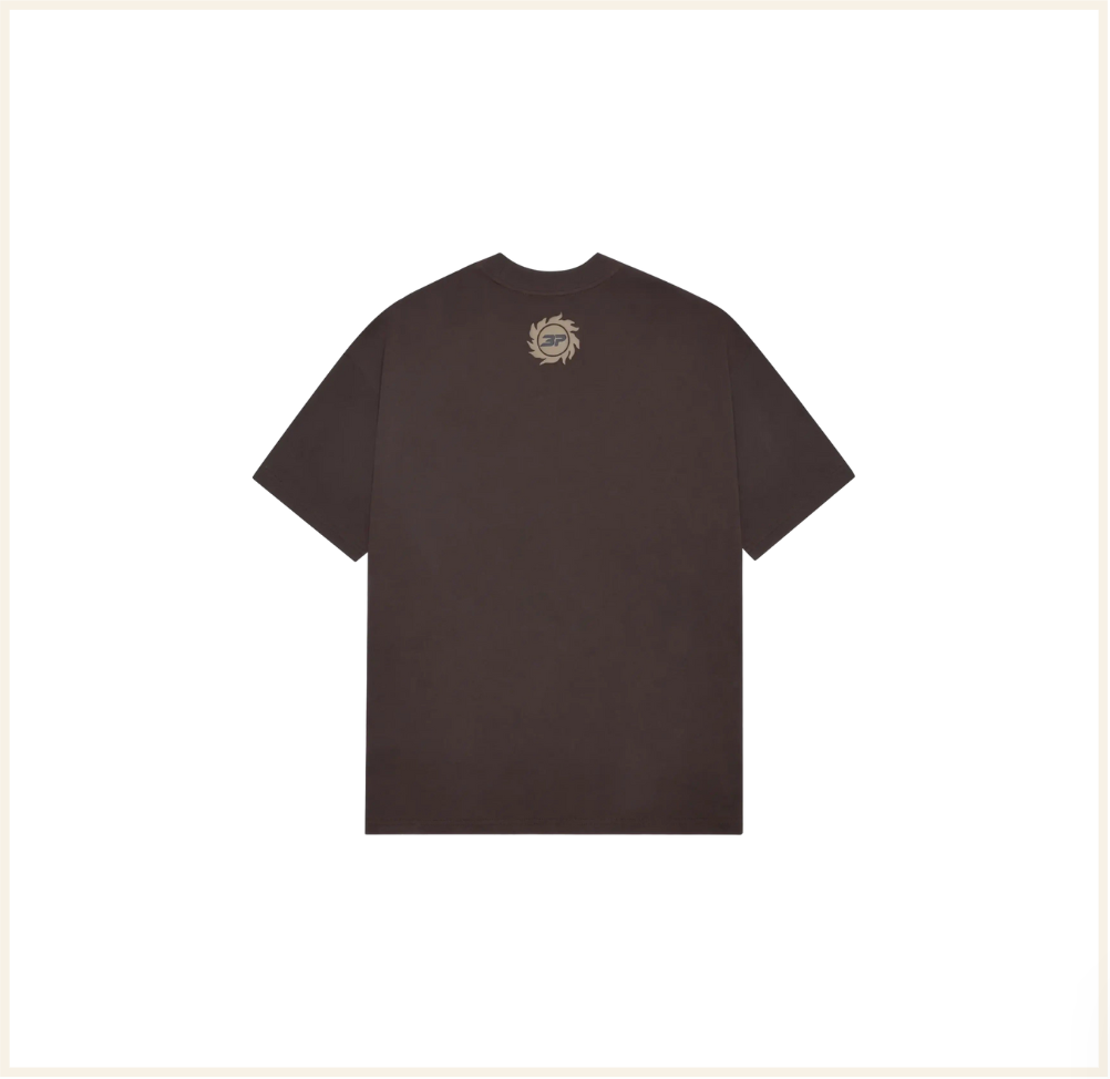 Broken Planet Market T-Shirt 'Space Trails' - Mocha Brown