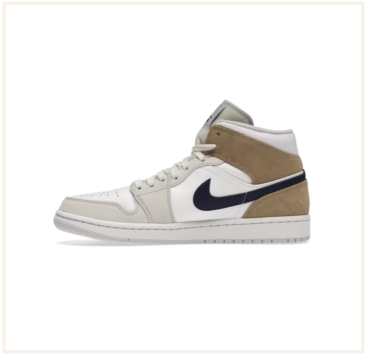 Air Jordan 1 Mid Tan Suede Navy (2021)