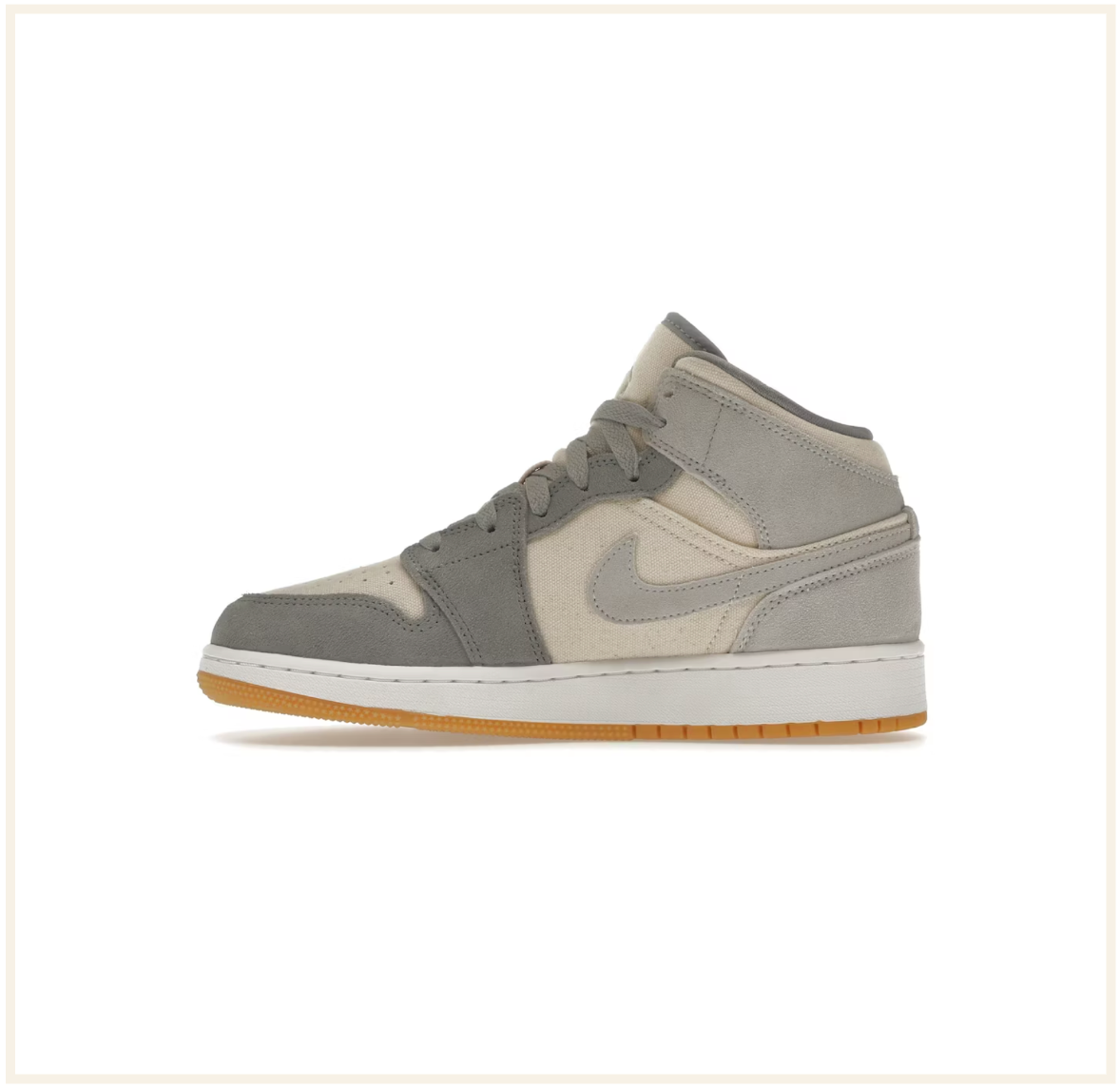 Air Jordan 1 Mid Coconut Milk Particle Grey (GS)