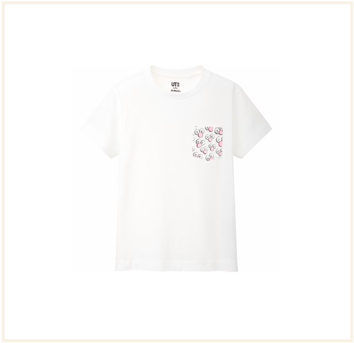 KAWS x Uniqlo BFF Pocket Tee White