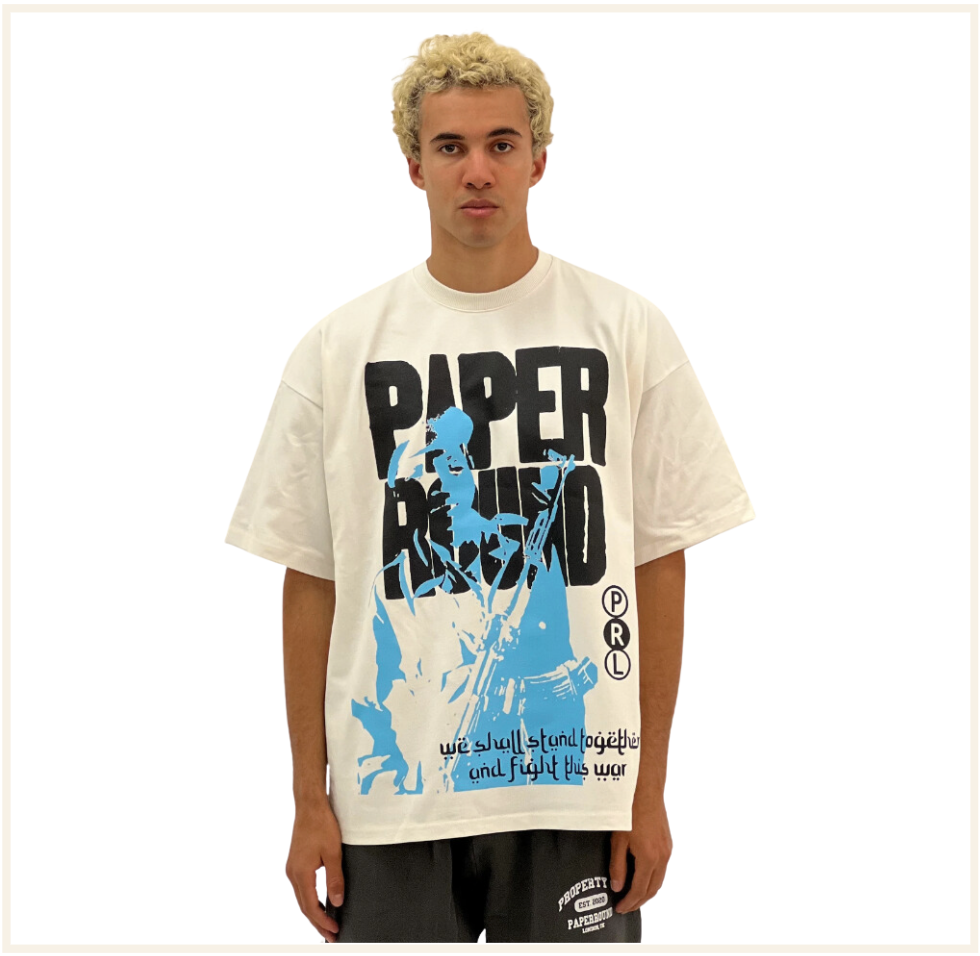 PAPERROUNDLDN - White War T-Shirt