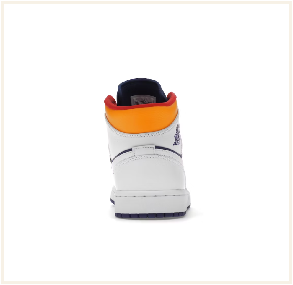 Air Jordan 1 Mid Royal Blue Laser Orange