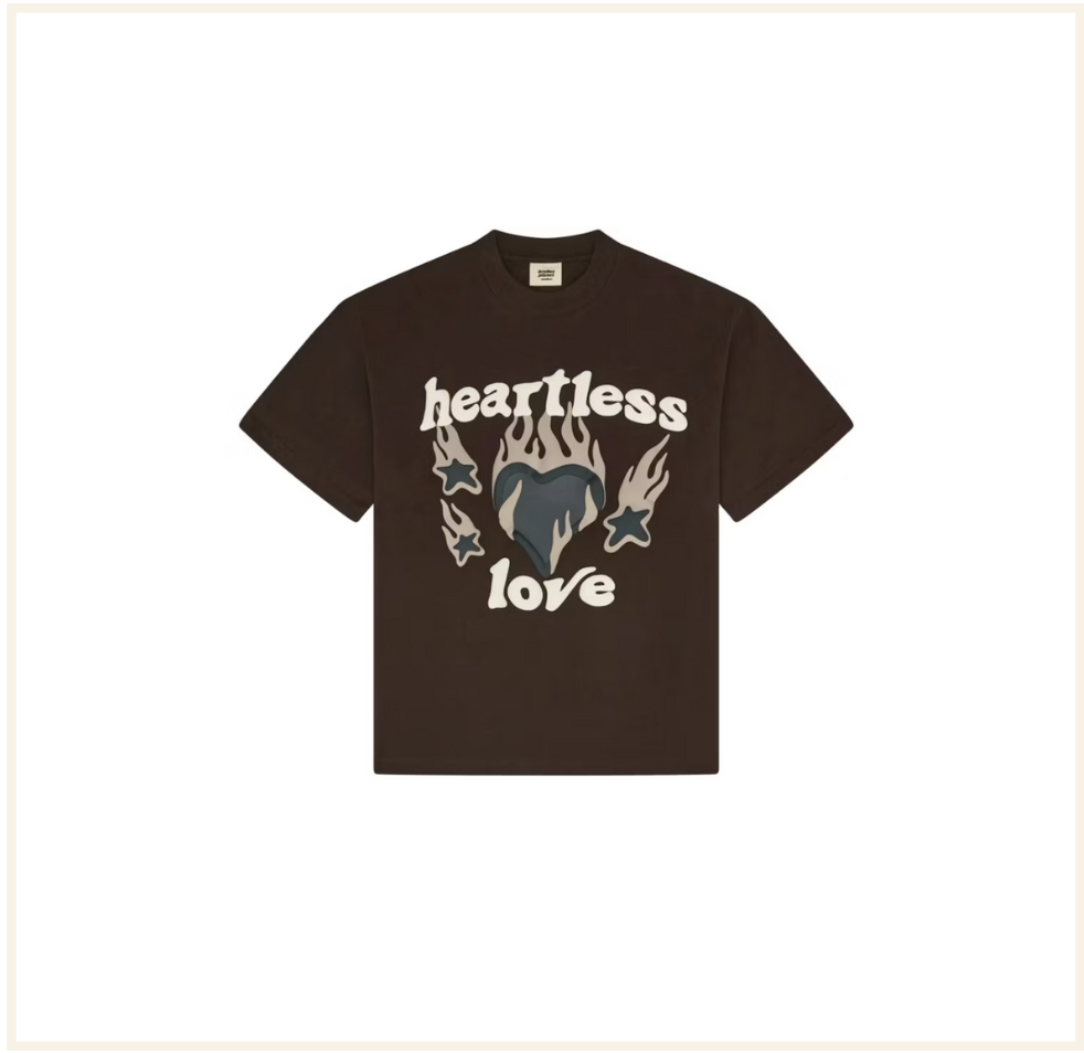 Broken Planet Heartless Love T-shirt Mocha Brown