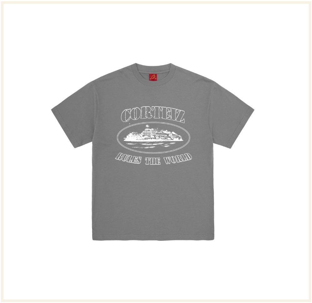 Corteiz OG Alcatraz Tee - Gully Grey