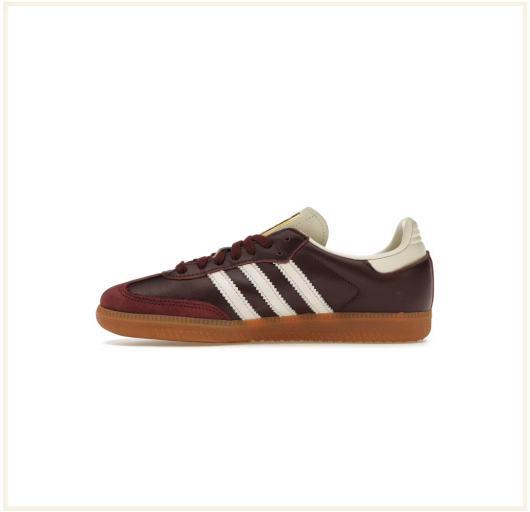 adidas Samba OG Maroon Gold Metallic (W)