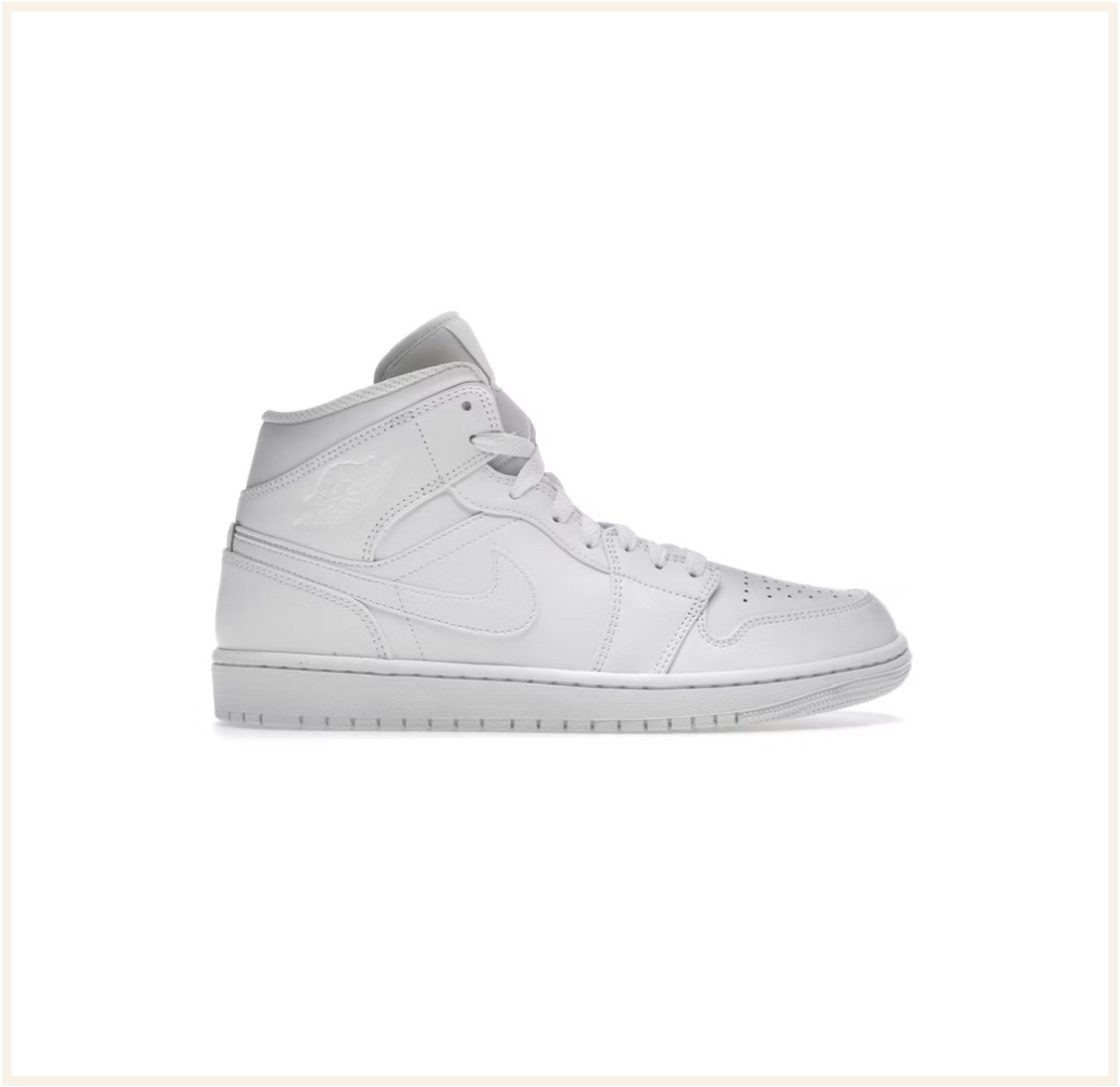 Air Jordan 1 Mid Triple White (2022)