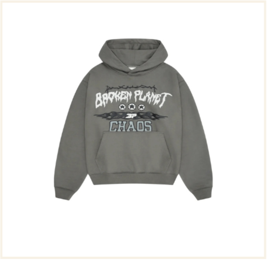 Broken Planet Chaos Hoodie Gunmetal Grey