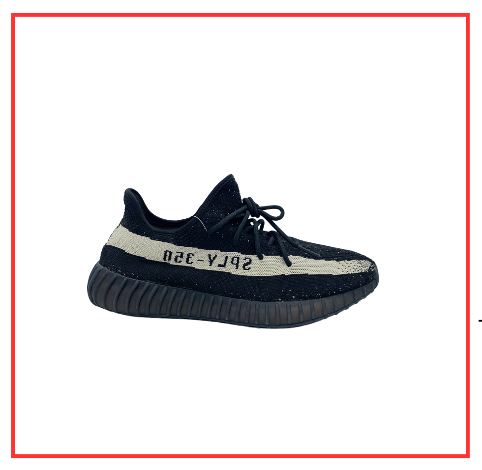 adidas Yeezy Boost 350 v2 Core Black White (Preloved) UK 12.5