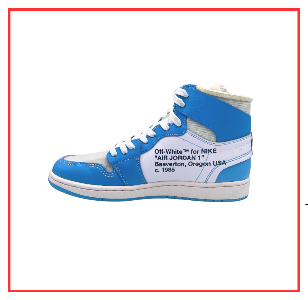 Off-White™️ x Air Jordan 1 Retro High University Blue (Preloved) UK 9