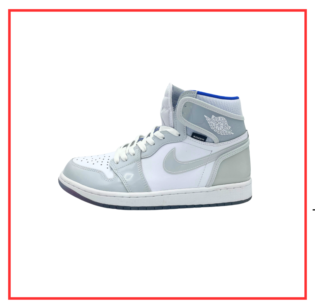 Air Jordan 1 High Zoom White Racer Blue (Preloved) UK 9