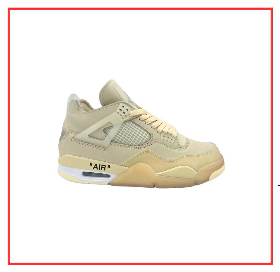 Off-White™️ x Air Jordan 4 Retro Sail (W) (Preloved) UK 8
