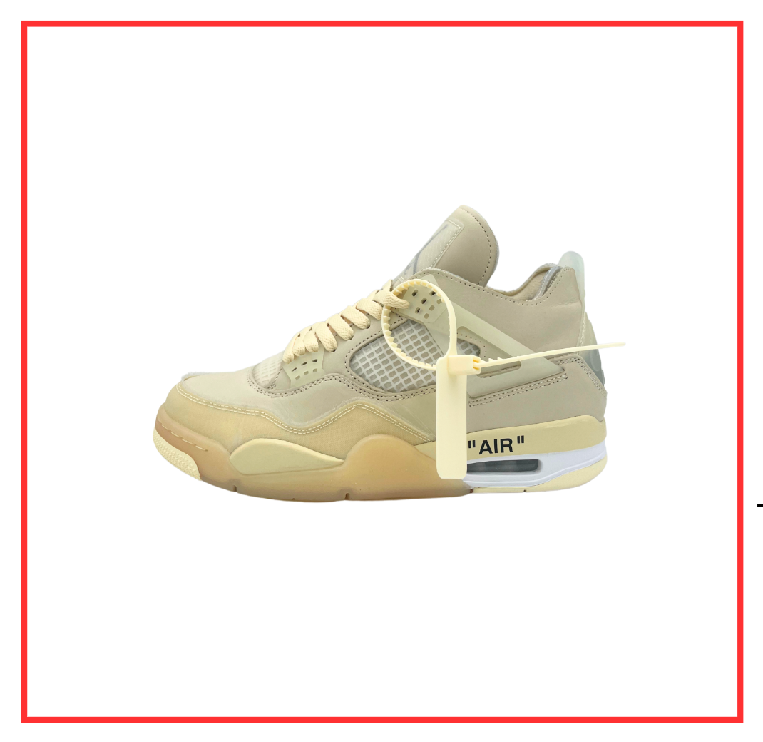 Off-White™️ x Air Jordan 4 Retro Sail (W) (Preloved) UK 8