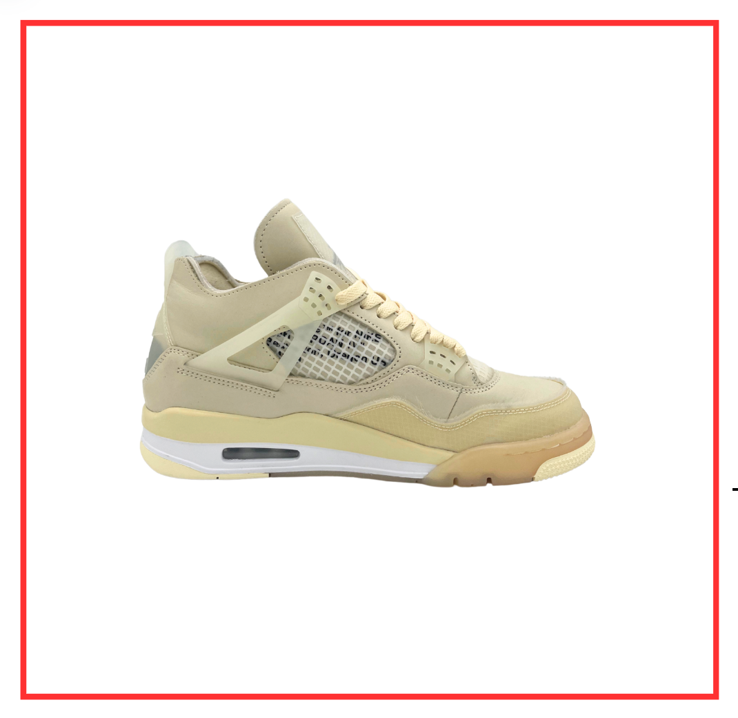 Off-White™️ x Air Jordan 4 Retro Sail (W) (Preloved) UK 8