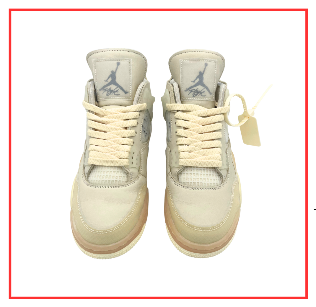 Off-White™️ x Air Jordan 4 Retro Sail (W) (Preloved) UK 8