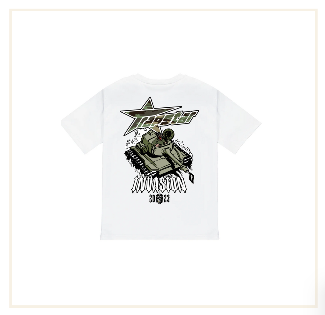 Trapstar Invasion White Tee