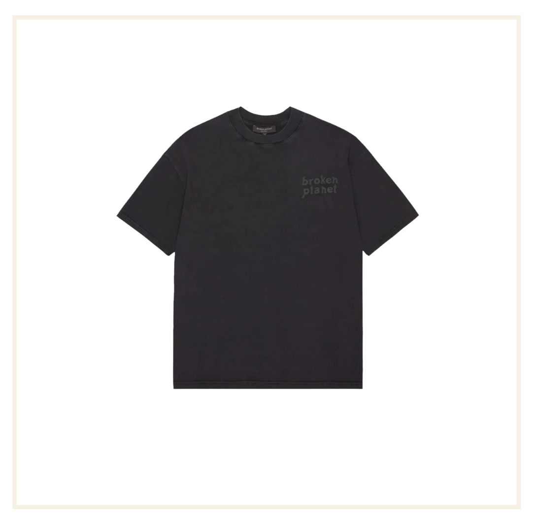 Broken Planet Basics Washed Midnight Black Tee