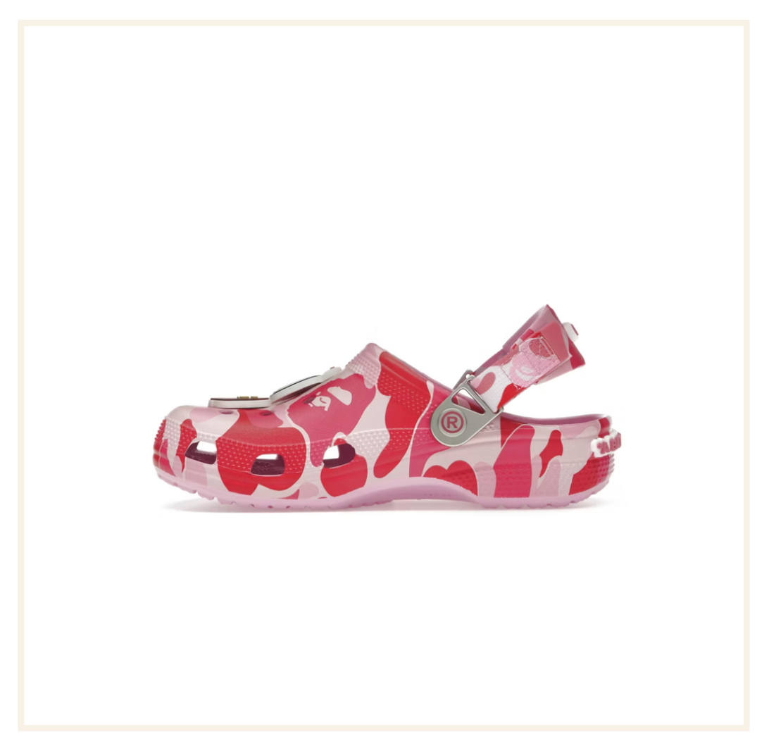 Crocs Classic Clog A Bathing Ape ABC Camo Pink